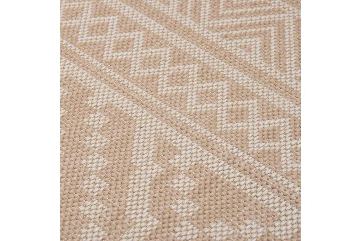 Utomhusmatta plattvävd 120x170 cm brun ränder - Brun - Textil & mattor - Matta - Utomhusmatta