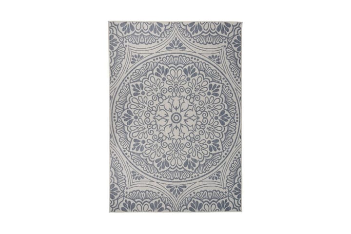 Utomhusmatta plattvävd 160x230 cm blått tryck - Blå - Textil & mattor - Matta - Stor matta