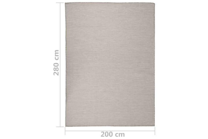 Utomhusmatta plattvävd 200x280 cm taupe - Taupe - Textil & mattor - Matta - Utomhusmatta