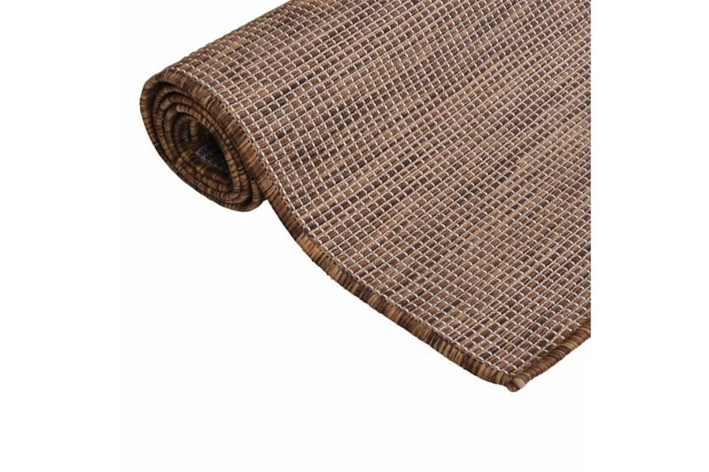 Utomhusmatta plattvävd 80x150 cm brun - Brun - Textil & mattor - Matta - Utomhusmatta