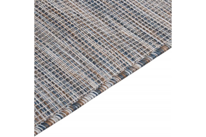 Utomhusmatta plattvävd 80x250 cm brun och svart - Svart - Textil & mattor - Matta - Utomhusmatta