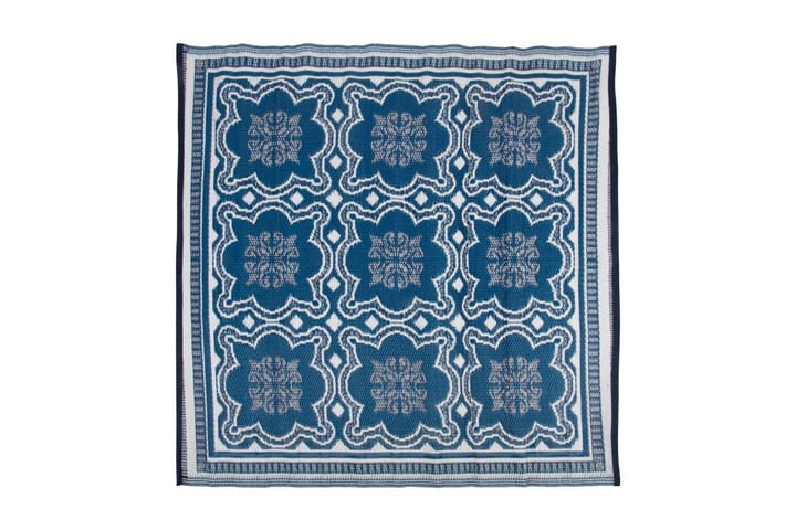 Esschert Design Utomhusmatta 151,5 cm blå och vit OC23 - Flerfärgad - Textil & mattor - Matta