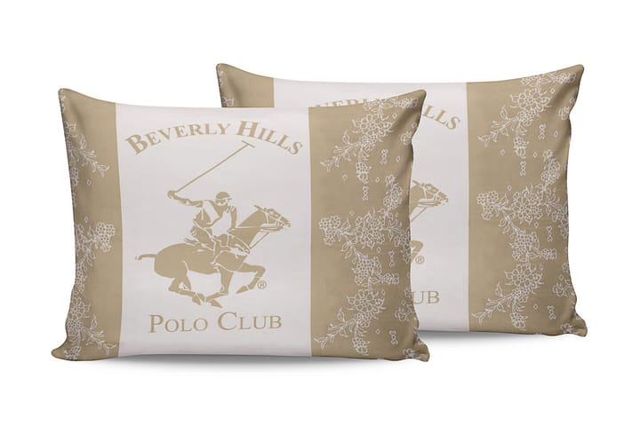 Örngott Beverly Hills Polo Club 50x70 cm 2-pack - Creme/Vit - Textil & mattor - Sängkläder - Örngott