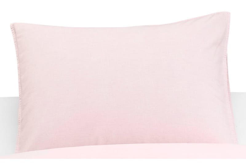 Örngott Washed Tvättad Linnelook Rosa 50x60 cm - Borganäs - Textil & mattor - Sängkläder