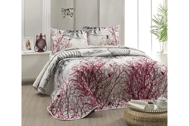 Överkast Eponj Home Dubbelt 200x220+2 Kuddfodral Quiltat - Vit|Röd|Grå|Svart - Textil & mattor - Sängkläder