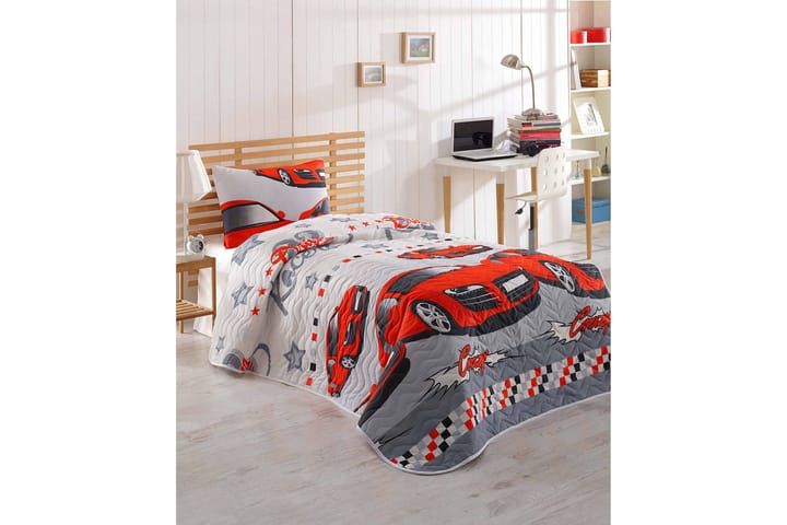 Överkast Eponj Home Enkelt 160x220+Kuddfodral Quiltat - Röd|Grå|Vit - Textil & mattor - Sängkläder