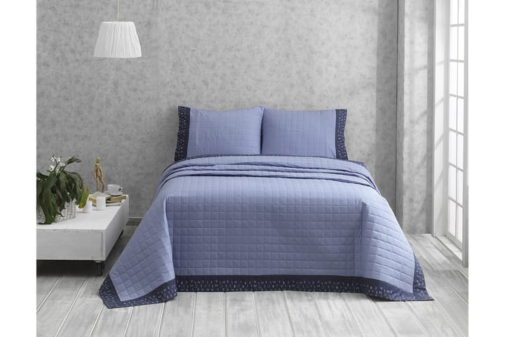 Överkast Marie Claire Dubbelt 240x250+2 Kuddfodral Ranforce - Blå|Mörkblå - Textil & mattor - Sängkläder