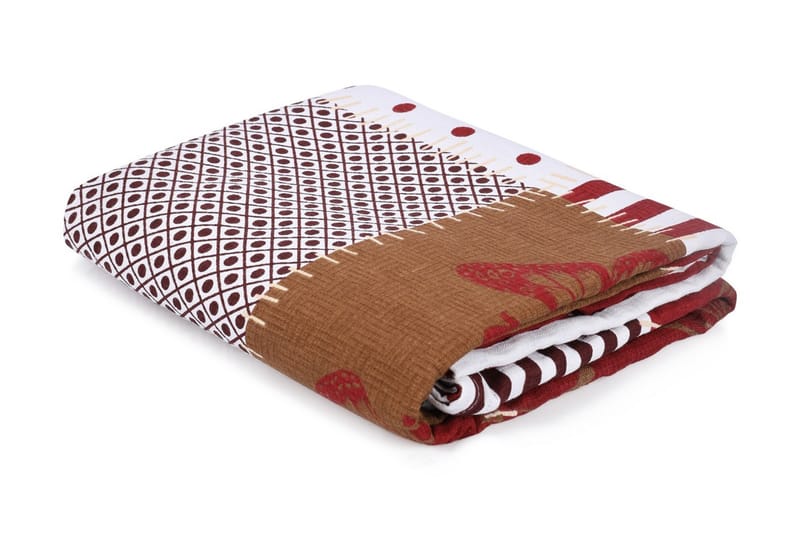 Överkast Victoria Dubbelt 200x230 cm - Röd|Creme|Multi - Textil & mattor - Sängkläder