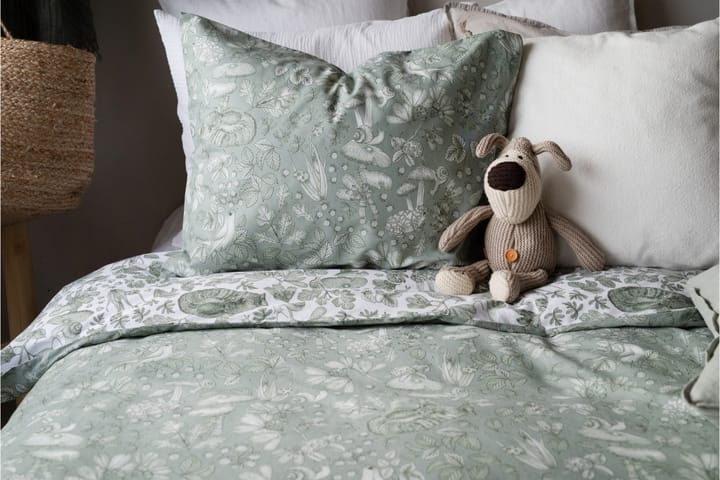 2-Dels Set Gläntan 150x210/50x60 cm Grön - Grön - Textil & mattor - Barntextilier - Sängkläder barn - Överkast barn