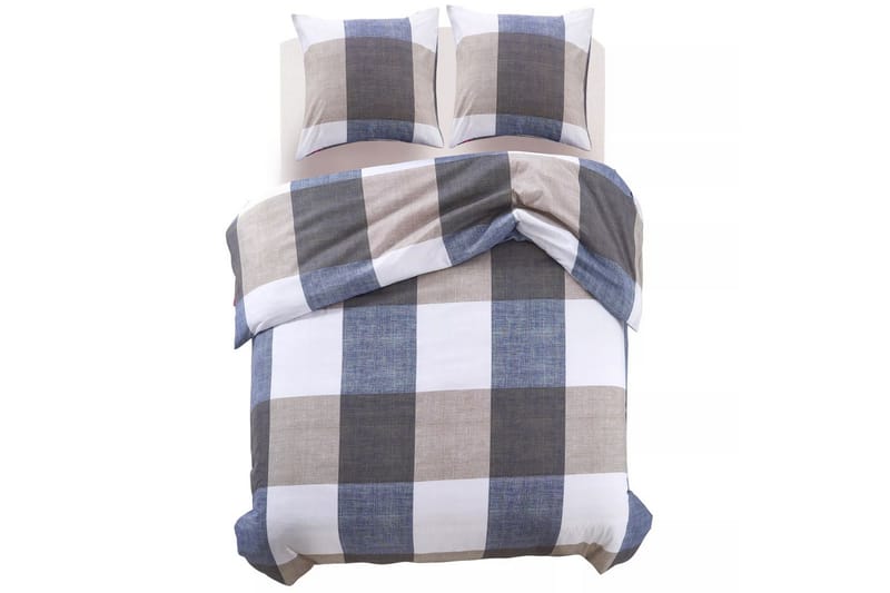 Bäddset 200x200/60x70 cm kafferutigt - Flerfärgad - Textil & mattor - Sängkläder