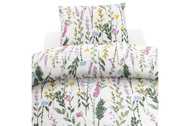 Bäddset Blomster 2-dels 150x210 cm - Borganäs - Textil & mattor - Sängkläder - Bäddset & påslakanset