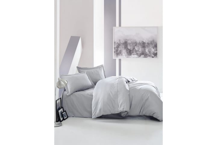 Bäddset Cotton Box Dubbelt 4-dels Premium Satin - Grå - Textil & mattor - Sängkläder