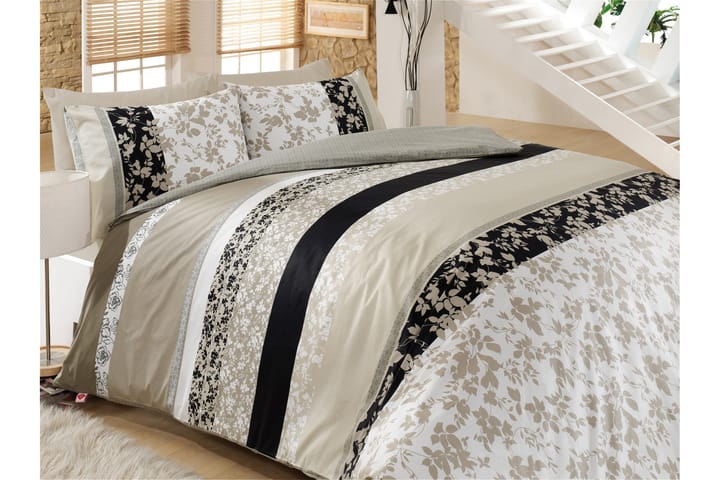 Bäddset Cotton Box Dubbelt 4-dels Ranforce - Beige|Svart|Vit - Textil & mattor - Sängkläder