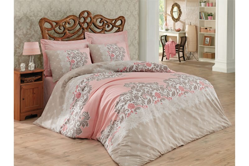 Bäddset Cotton Box Enkelt 3-dels Ranforce - Beige|Rosa|Grå|Vit - Textil & mattor - Sängkläder