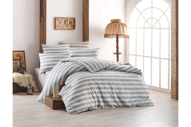 Bäddset EnLora Home Dubbelt 4-dels - Grå - Textil & mattor - Sängkläder