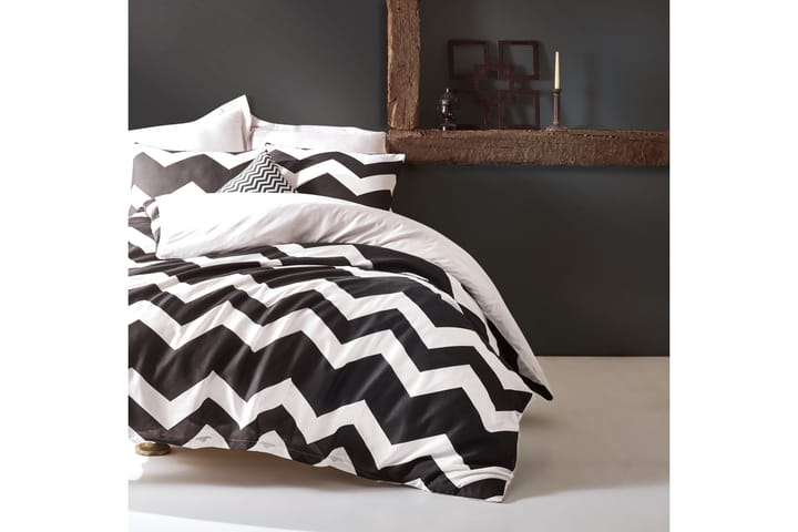 Bäddset EnLora Home Dubbelt 4-dels - Svart|Vit - Textil & mattor - Sängkläder