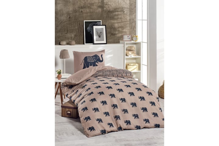 Bäddset EnLora Home Enkelt 2-dels - Beige|Blå - Textil & mattor - Sängkläder - Bäddset & påslakanset - Påslakanset enkelsäng