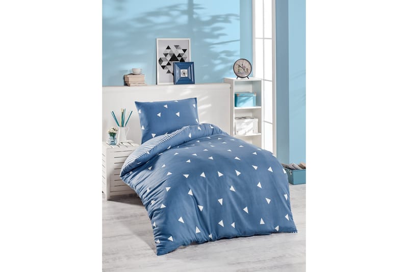 Bäddset EnLora Home Enkelt 2-dels - Blå|Vit - Textil & mattor - Sängkläder - Bäddset & påslakanset - Påslakanset enkelsäng