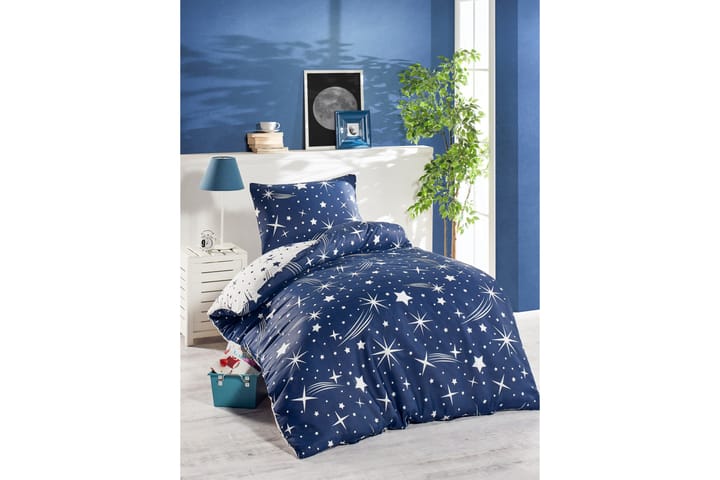 Bäddset EnLora Home Enkelt 2-dels - Mörkblå|Vit - Textil & mattor - Sängkläder - Bäddset & påslakanset