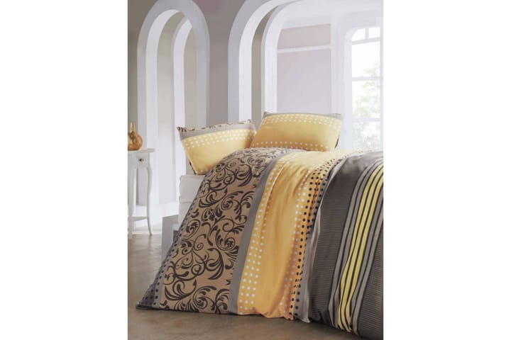 Bäddset EnLora Home Enkelt 3-dels - Gul|Brun|Beige - Textil & mattor - Sängkläder