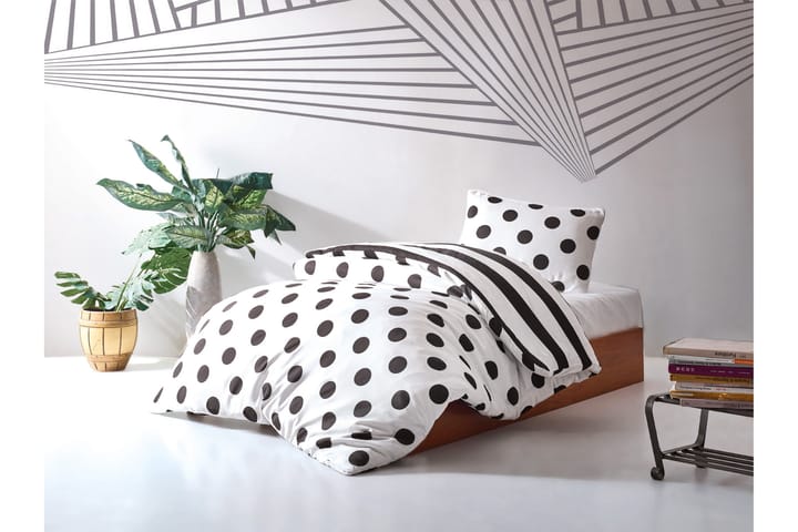 Bäddset EnLora Home Enkelt 3-dels - Svart|Vit - Textil & mattor - Sängkläder