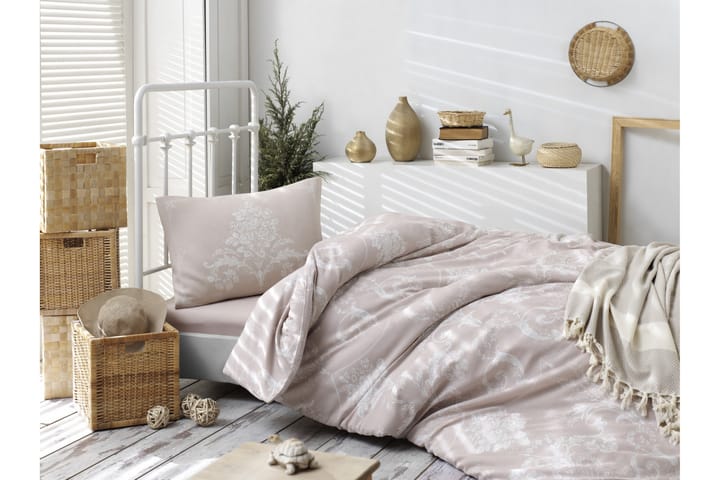 Bäddset Eponj Home Enkelt 3-dels - Beige|Vit - Textil & mattor - Sängkläder