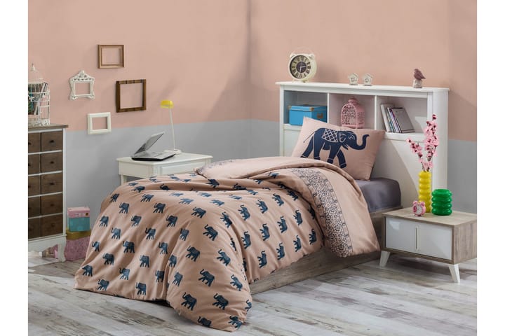 Bäddset Eponj Home Enkelt 3-dels - Blå|Ljusbrun - Textil & mattor - Sängkläder