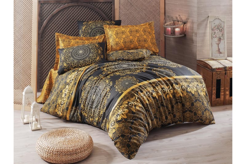 Bäddset Eponj Home Enkelt 3-dels - Guld|Svart - Textil & mattor - Sängkläder - Bäddset & påslakanset