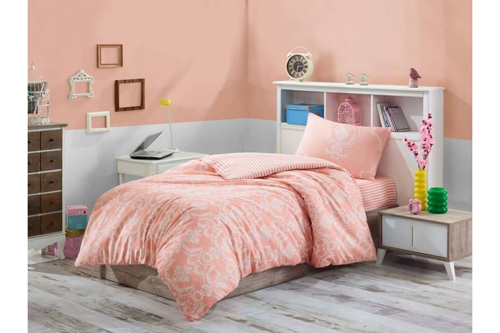 Bäddset Eponj Home Enkelt 3-dels - Rosa|Vit - Textil & mattor - Sängkläder