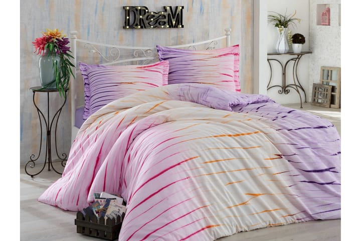 Bäddset Hobby Enkelt 3-dels Poplin - Rosa|Gul|Lila - Textil & mattor - Sängkläder