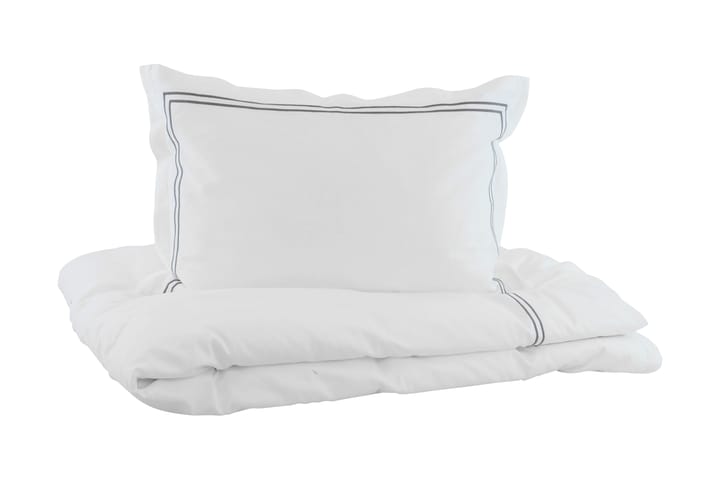 Bäddset Lux 150x210 cm Vit/Svart - Vit/Svart - Textil & mattor - Sängkläder - Bäddset & påslakanset