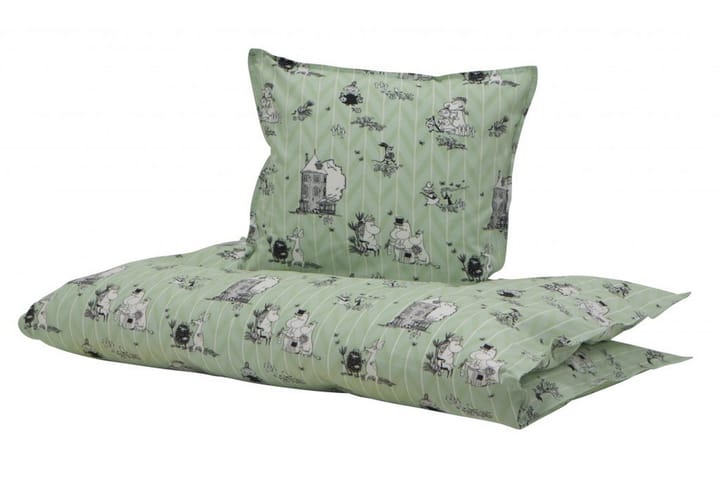 Bäddset Moomin 100x130 - Grön - Textil & mattor - Sängkläder - Bäddset & påslakanset - Påslakanset enkelsäng