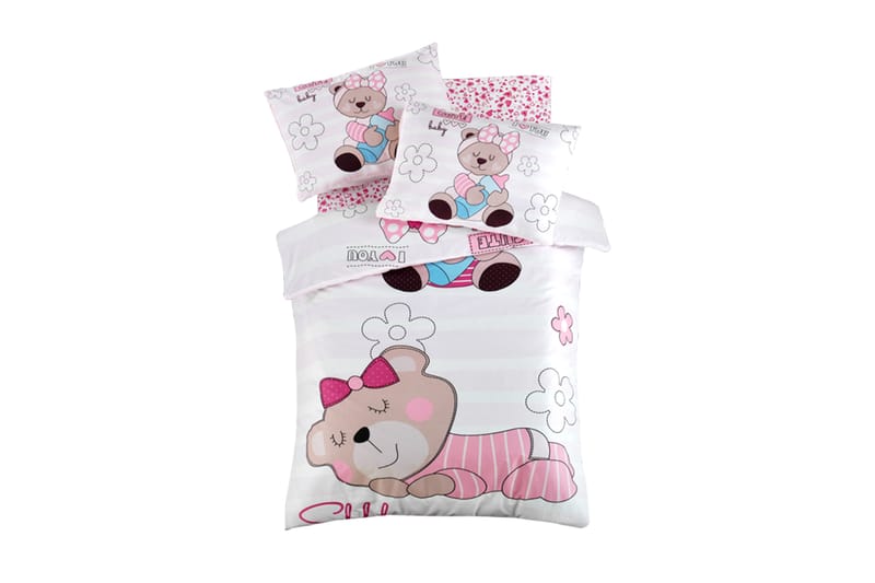 Bäddset Patik Baby 4-dels Ranforce - Vit|Beige|Rosa|Svart - Textil & mattor - Sängkläder - Bäddset & påslakanset - Påslakanset enkelsäng