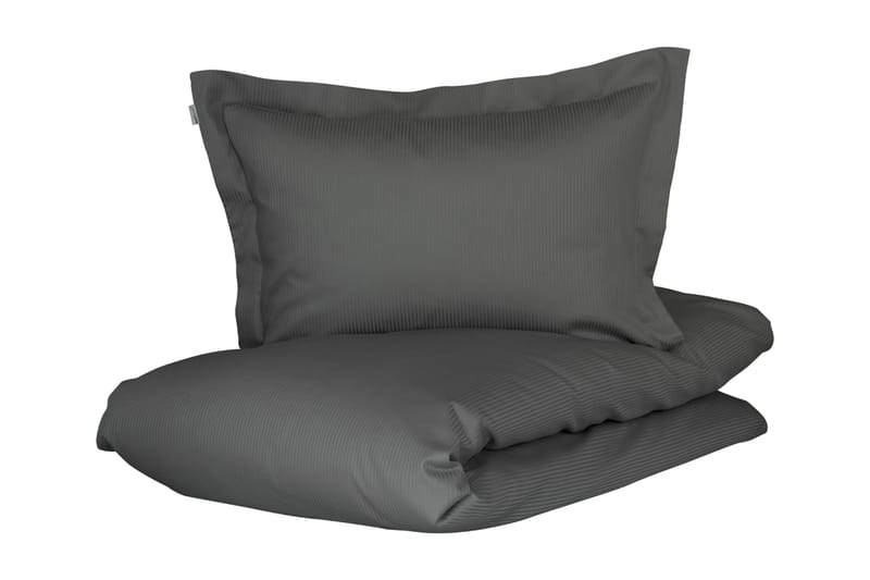 Bäddset Turistripe 220x230 cm Satin Kolgrå - Turiform - Textil & mattor - Sängkläder
