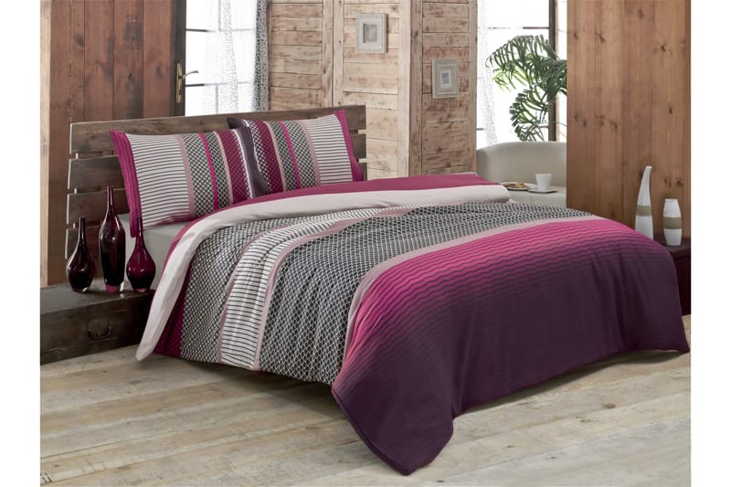 Bäddset Victoria Dubbelt 4-dels - Rosa|Multi - Textil & mattor - Sängkläder