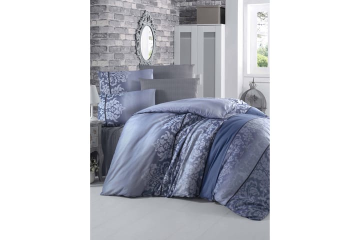 Bäddset Victoria Enkelt 3-dels - Blå|Mörkblå - Textil & mattor - Sängkläder