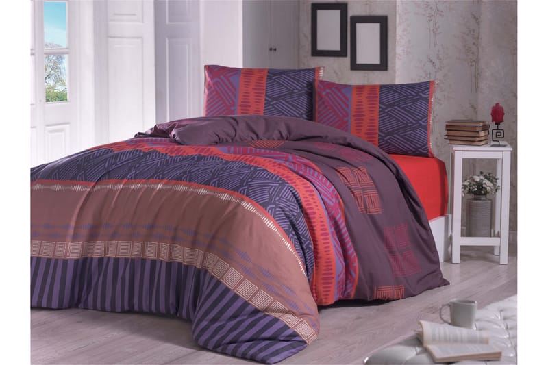 Bäddset Victoria Enkelt 3-dels - Lila|Orange|Grå|Svart|Röd - Textil & mattor - Sängkläder
