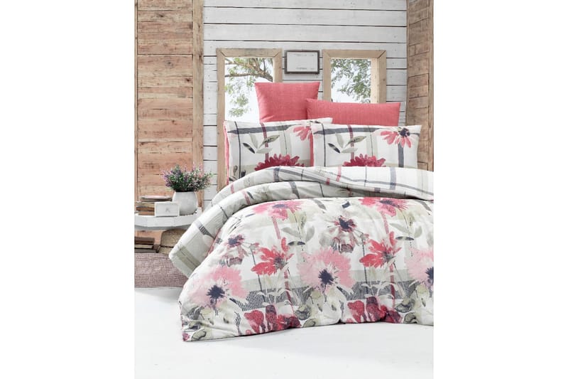 Bäddset Victoria Enkelt 3-dels - Rosa|Olivgrön|Grå - Textil & mattor - Sängkläder