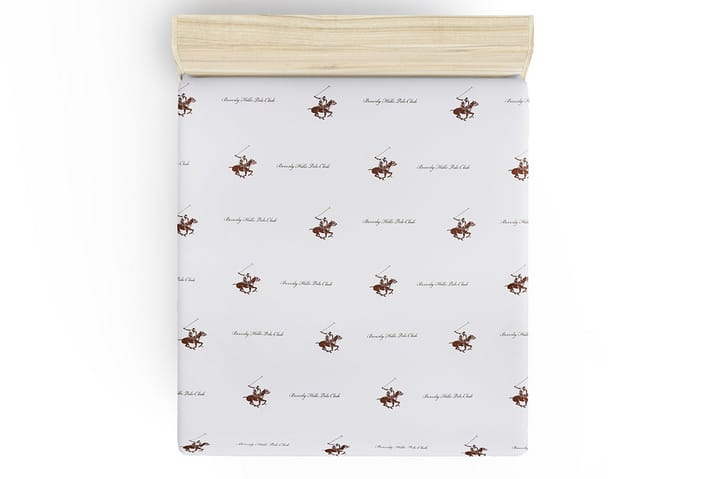 Lakan Beverly Hills Polo Club Enkelt 180x240 cm Ranforce - Mörkbrun/Vit - Textil & mattor - Sängkläder