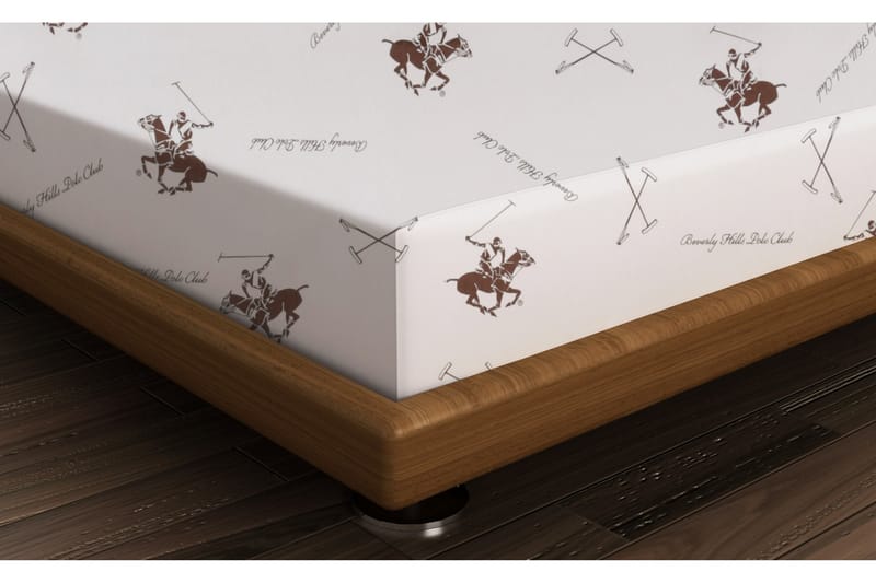 Lakan Beverly Hills Polo Club Enkelt 180x240 cm Ranforce - Vit|Brun - Textil & mattor - Sängkläder
