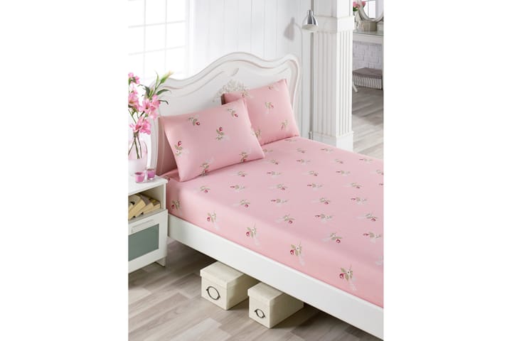 Lakan EnLora Home Enkelt 100x200 cm+Kuddfodral - Rosa|Grön|Röd|Vit - Textil & mattor - Sängkläder - Bäddset & påslakanset - Påslakanset enkelsäng