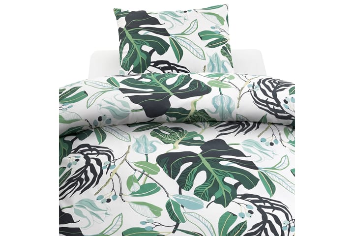 Påslakanset Amelia Vit/Grön 2-Dels Set - Borganäs - Textil & mattor - Sängkläder