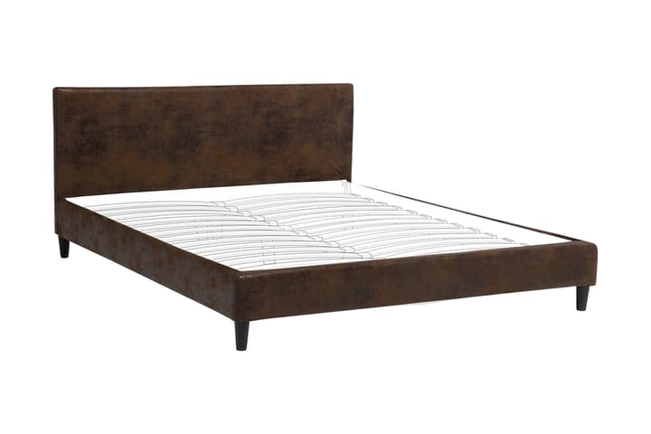 Sängöverdrag Galetka 160x200 cm Konstläder - Brun - Textil & mattor - Sängkläder