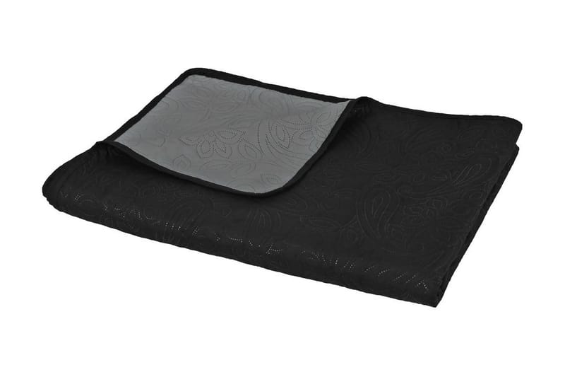 Ã–verkast dubbelsidigt 220x240 cm grå och svart - Svart - Textil & mattor - Sängkläder