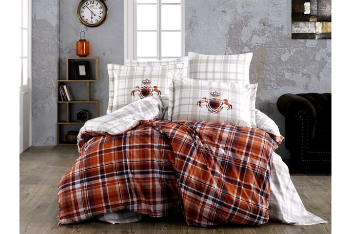 Bäddset Hobby Enkelt 3-dels Poplin - Vit|Orange|Multi - Textil & mattor - Sängkläder