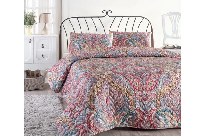Överkast Eponj Home Dubbelt 200x220+2 Kuddfodral Quiltat - Beige|Röd|Turkos|Grå - Textil & mattor - Sängkläder