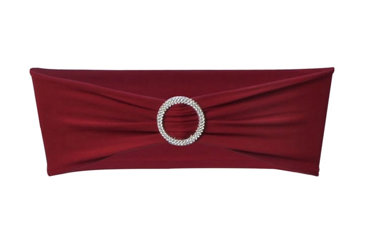 25 st vinröda dekorativa stolsband med diamantspänne - Röd - Textil & mattor - Tyg - Möbeltyg - Möbelöverdrag innemöbler - Stolsöverdrag