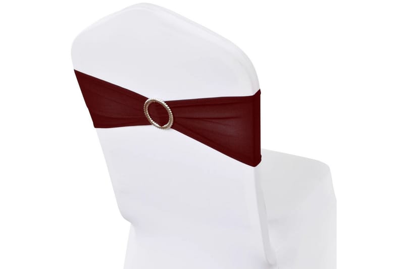25 st vinröda dekorativa stolsband med diamantspänne - Röd - Textil & mattor - Tyg - Möbeltyg - Möbelöverdrag innemöbler - Stolsöverdrag
