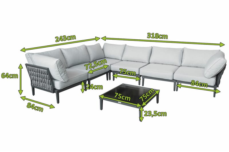 Premium Möbelskydd för Lounge Svart - Svart - Utemöbler & utemiljö - Övrigt utemöbler - Möbelskydd - Överdrag utemöbler