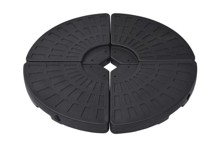 Paraollfot fläktformad 4 st svart - Svart - Utemöbler & utemiljö - Övrigt utemöbler - Tillbehör utemöbler - Parasollfot